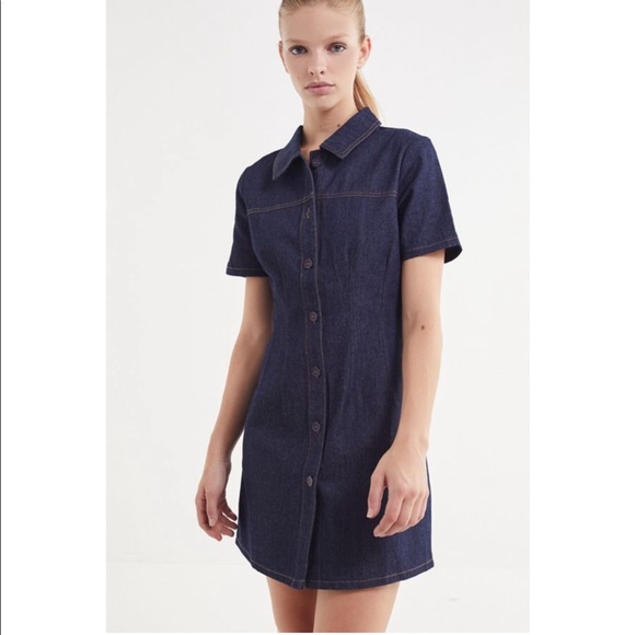 Urban Outfitters Dresses & Skirts - UO BDG Denim Contrast Stitch Mini Dress M NEW